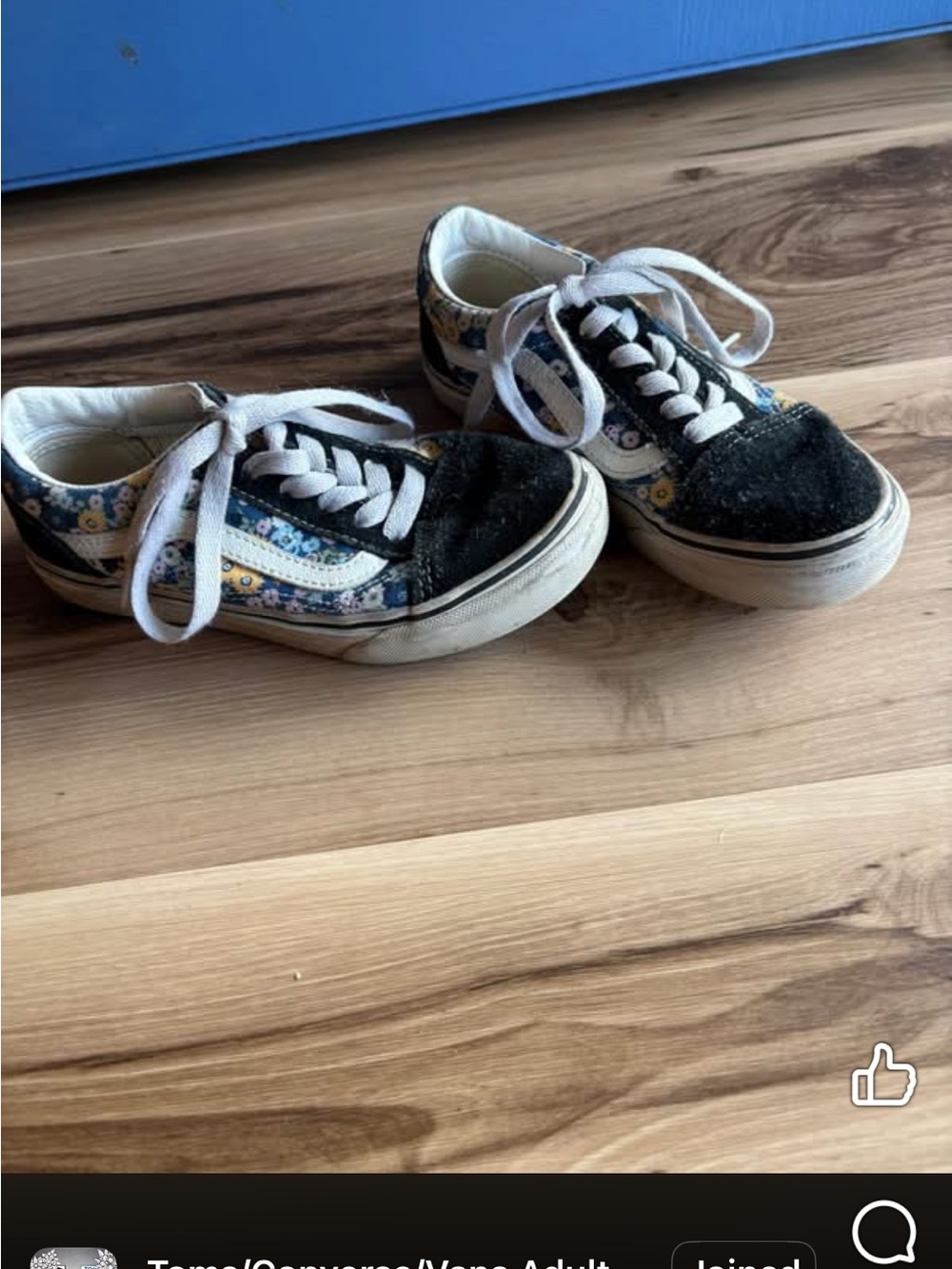 Vans Kids Black and Floral Old Skool Lace-Up Sneakers